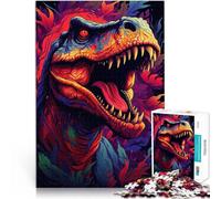 teenagers 1000 Piece Jigsaw Puzzle Angry T Rex Poster Familienspiel für und Wanddekoration Einzigartige Geburtstags- und Weihnachtsgeschenke38x26cm