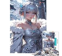 Teenagers 1000 Piece Jigsaw Puzzle Anime Snow Queen Educational Challenge Analysis And Logic Toy Wall Decor for And from 14 Years And over (50x75cm)