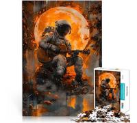 teenagers 1000 Piece Jigsaw Puzzle Astronaut Playing Guitar Pattern assembly 50x75cm deal as gifts for the whole family for ages 14+