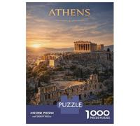 Teenagers 1000 Piece Jigsaw Puzzle Athens Acropolis at Sunset Jigsaw for Adults Toy Wall Decor For Family Fun Challenging Game Gifts 70x50cm/1000pcs