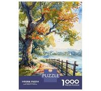 Teenagers 1000 Piece Jigsaw Puzzle Autumn Serenity Path Teenager Puzzles Brain Teaser Game Difficult Hard Challenging Game Gifts 70x50cm/1000pcs