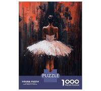 Teenagers 1000 Piece Jigsaw Puzzle Ballet Dancer in Red The Shadow of Ballet Artistic Expression Teenager Puzzles DIY Toys Hand Speed Race Unique Birthday And Xmas Gifts 52x38cm/1000pcs