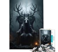 Teenagers 1000 Piece Jigsaw Puzzle Baphomet On A Throne Toys Educational Games Brain Teaser Game Suitable for Couples Funny Gifts (Size 75x50cm)