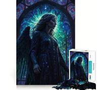 Teenagers 1000 Piece Jigsaw Puzzle Beautiful Dark Death Angel Smooth Cut Art Mind Game Gift Relax Play Time Christmas Leisure Art (38x26cm)