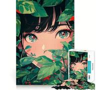Teenagers 1000 Piece Jigsaw Puzzle behind The Leaves Smooth Cut Art Mind Game Gift Relax Play Time Christmas Leisure Art (50x75cm)