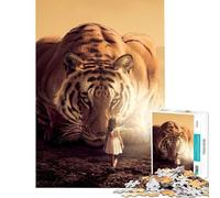 Teenagers 1000 Piece Jigsaw Puzzle Big Tiger Is Watching Difficult And Challenge Analysis And Logic Hands-on Game for And from 14 Years And over (38x26cm)