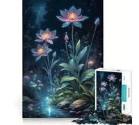 Teenagers 1000 Piece Jigsaw Puzzle Bioluminescent Flora Smooth Cut Art Mind Game Gift Relax Play Time Christmas Leisure Art (38x26cm)