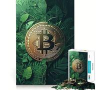 Teenagers 1000 Piece Jigsaw Puzzle Bitcoin Crypto Jungle Smooth Cut Art Mind Game Gift Relax Play Time Christmas Leisure Art (50x75cm)