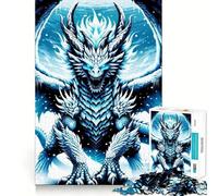 Teenagers 1000 Piece Jigsaw Puzzle Blizzard Dragon Exact Edge Art, Logic Skill Play, Calm Fun Time, Christmas Art Gift (38x52cm)