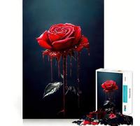 Teenagers 1000 Piece Jigsaw Puzzle Bloody Rose Exact Edge Art, Logic Skill Play, Calm Fun Time, Christmas Art Gift (50x75cm)