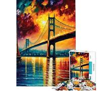 Teenagers 1000 Piece Jigsaw Puzzle Bosphorus Bridge Istanbul Fun Games for Educational Game Challenge Toy Gifts For Birthdays Stress Reliever (Size 50x75cm)