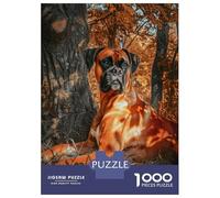 Teenagers 1000 Piece Jigsaw Puzzle Boxer Dog Under A Tree Teenager Puzzles Brain Teaser Game Difficult Hard Challenging Game Gifts 52x38cm/1000pcs