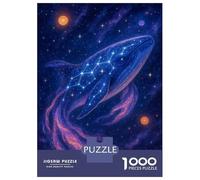 Teenagers 1000 Piece Jigsaw Puzzle Celestial Whale Constellation in Space Puzzles for Adults Relax Games Pattern Assembly Fun at Home Activities, 70x50cm/1000pcs