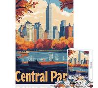 Teenagers 1000 Piece Jigsaw Puzzle Central Park NYC Skyline 1000 Jigsaw Puzzle Educational Toy Gifts For Birthdays Learning Educational (38x52cm)