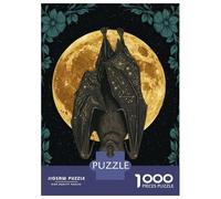 Teenagers 1000 Piece Jigsaw Puzzle Constellation Bat with Moon And Flowers Jigsaw Puzzle Family Games A Work of Art Unique Birthday And Xmas Gifts 52x38cm/1000pcs