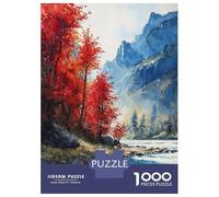 Teenagers 1000 Piece Jigsaw Puzzle Crimson Cliffs Serenity Teenager Puzzles Brain Teaser Game Difficult Hard Challenging Game Gifts 70x50cm/1000pcs