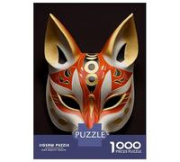 Teenagers 1000 Piece Jigsaw Puzzle Cunning Fox Kitsune Mask Jigsaw for Adults Toy Wall Decor For Family Fun Challenging Game Gifts 38x26cm/1000pcs