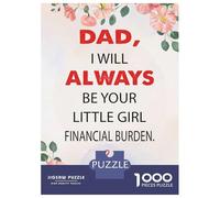 Teenagers 1000 Piece Jigsaw Puzzle Dad I Will Always Be Your Jigsaw for Adults Toy Wall Decor For Family Fun Challenging Game Gifts 52x38cm/1000pcs