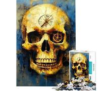 Teenagers 1000 Piece Jigsaw Puzzle Dada Skull One Teenager Puzzles DIY Toys Difficult Challenge Fun at Home Activities, (Size 38x52cm)