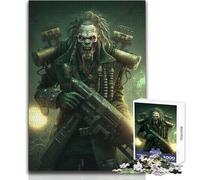 Teenagers 1000 Piece Jigsaw Puzzle Dead Army Zombie Soldier Cozy Soothing Indoor Downtime Advanced Precision Cut Play Toy Size 38x52cm