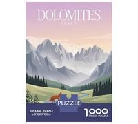 Teenagers 1000 Piece Jigsaw Puzzle Dolomites Italy Landscape Jigsaw for Adults Toy Wall Decor For Family Fun Challenging Game Gifts 52x38cm/1000pcs