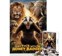 Teenagers 1000 Piece Jigsaw Puzzle Dont F With Honey Badger Educational Game Improve Memory Educational Toy Decompressing Intellectual (50x75cm)