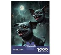 Teenagers 1000 Piece Jigsaw Puzzle Dracula Pug Puzzle for Adults Family Games Difficult Hard Christmas Birthday Gifts 52x38cm/1000pcs