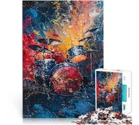 teenagers 1000 Piece Jigsaw Puzzle Drum Set Painting pädagogische Herausforderung Geburtstagsgeschenk, Geschenke50x70cm