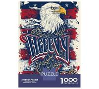 Teenagers 1000 Piece Jigsaw Puzzle Eagle American Flag Teenager Puzzles Brain Teaser Game Difficult Hard Challenging Game Gifts 70x50cm/1000pcs
