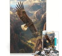 Teenagers 1000 Piece Jigsaw Puzzle Eagles Canyon Flight, Relaxing Games, Difficult And Challenge, Birthday Present, Gifts, 38x52cm