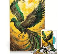 Teenagers 1000 Piece Jigsaw Puzzle Emerald Phoenix Rising, Educational Games, Wall Decoration, for Is Ideal As A Gift 38x26cm