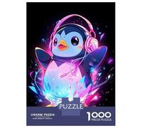 Teenagers 1000 Piece Jigsaw Puzzle Epic Party Penguin Teenager Puzzles Brain Teaser Game Difficult Hard Challenging Game Gifts 70x50cm/1000pcs