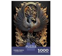 Teenagers 1000 Piece Jigsaw Puzzle Eternal Golden Phoenix Teenager Puzzles Brain Teaser Game Difficult Hard Challenging Game Gifts 52x38cm/1000pcs