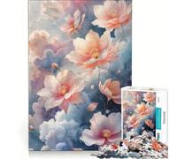 Teenagers 1000 Piece Jigsaw Puzzle Ethereal Sky Flowers, Educational Game, Difficult Hard, Birthday Present,Travel Gifts, 38x26cm