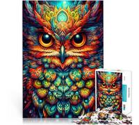 teenagers 1000 Piece Jigsaw Puzzle Fantasy Owl Stressabbau Schwierige Herausforderung Tolle Geschenke und Spielzeuge75x50cm
