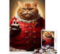 Teenagers 1000 Piece Jigsaw Puzzle Fat Cat Cake Boss Jigsaw for Teenagers Precision Cutting Difficult And Challenge Learning Educational Toys (38x26cm)