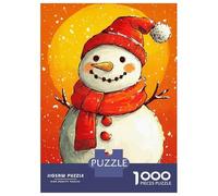 Teenagers 1000 Piece Jigsaw Puzzle Festive Snowman Puzzles for Adults Relax Games Pattern Assembly Fun at Home Activities, 70x50cm/1000pcs