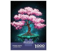 Teenagers 1000 Piece Jigsaw Puzzle Floating Cherry Blossom Tree Puzzle for Adults Family Games Difficult Hard Christmas Birthday Gifts 38x26cm/1000pcs