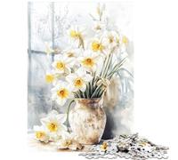 Teenagers 1000 Piece Jigsaw Puzzle Flower Yellow Narcissus Difficult And Challenge Hand Speed Race Relax Games for 14+ Puzzle Game Offered (38x26cm)