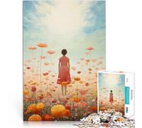 teenagers 1000 Piece Jigsaw Puzzle Flowers field Educational Games 50x75cm Enhance love between couples for Age 14 Years Up