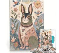 Teenagers 1000 Piece Jigsaw Puzzle Folk Silence Bunny, Educational Game, Interesting Stress Reduction, Christmas Birthday Gifts 38X52CM