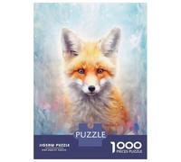 Teenagers 1000 Piece Jigsaw Puzzle Fox Foxes Puzzles for Adults Relax Games Pattern Assembly Fun at Home Activities, 52x38cm/1000pcs