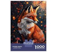 Teenagers 1000 Piece Jigsaw Puzzle Fox in The Enchanted Forest Jigsaw Puzzle Family Games A Work of Art Unique Birthday And Xmas Gifts 38x26cm/1000pcs
