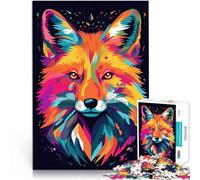 teenagers 1000 Piece Jigsaw Puzzle Fox Wolf Animal Pop Art Pädagogisches Familienspiel Geburtstagsgeschenke75x50cm