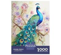 Teenagers 1000 Piece Jigsaw Puzzle Funny Peacock Watercolor Jigsaw for Adults Toy Wall Decor For Family Fun Challenging Game Gifts 52x38cm/1000pcs