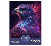 Teenagers 1000 Piece Jigsaw Puzzle Galaxy Eagle Hawk Bird Adult Jigsaw Puzzle Brain Teaser Game Perfect Decoration Christmas Birthday Gifts 70x50cm/1000pcs