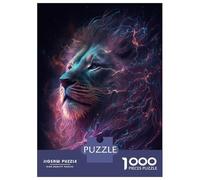Teenagers 1000 Piece Jigsaw Puzzle Galaxy Lion Animal Teenager Puzzles Brain Teaser Game Difficult Hard Challenging Game Gifts 38x26cm/1000pcs