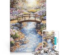 teenagers 1000 Piece Jigsaw Puzzle Garden Bridge in Bloom Denksportaufgabe für Geschenke für Freunde und Familie75x50cm