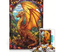 Teenagers 1000 Piece Jigsaw Puzzle Golden Heaven Elder Dragon, Fun Games, Train Your Brain And Hands, Unique Challenge Game (38x52cm)