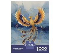 Teenagers 1000 Piece Jigsaw Puzzle Golden Phoenix Rising Puzzle for Adults Family Games Difficult Hard Christmas Birthday Gifts 52x38cm/1000pcs